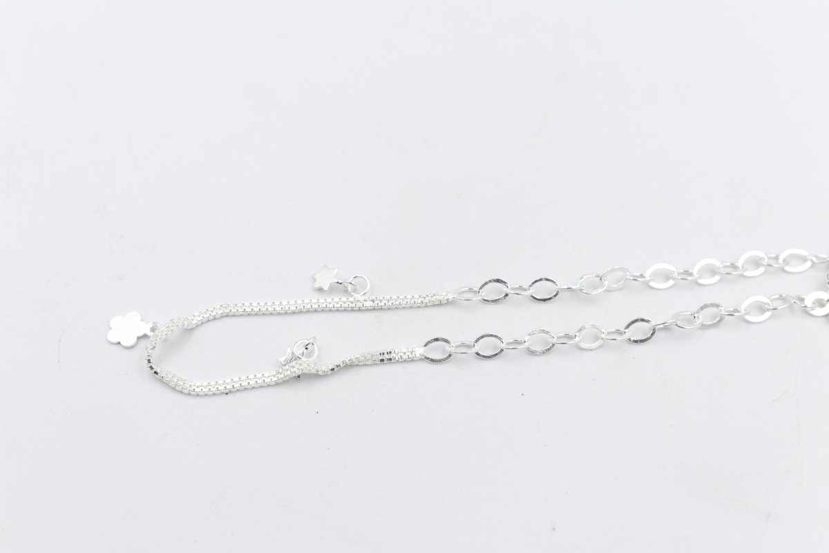 Stg Silver Anklet 25 to 29cm IRA41