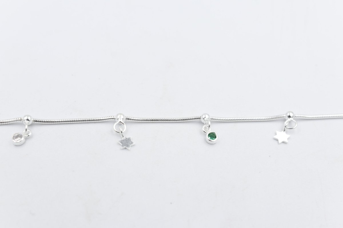 Stg Silver Anklet 25 to 29cm IRA40