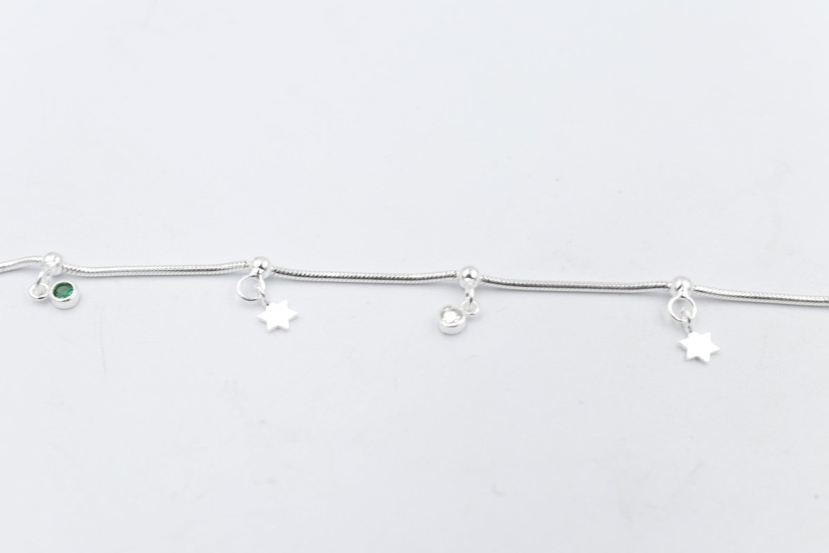 Stg Silver Anklet 25 to 29cm IRA40