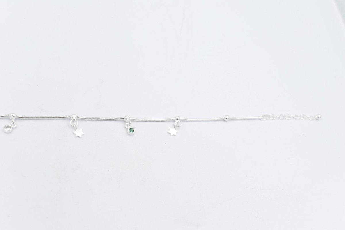 Stg Silver Anklet 25 to 29cm IRA40