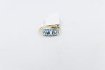 9ct Gold Ceylon Blue Topaz & Diamond ring SYR7986BT