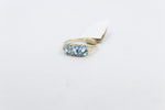 9ct Gold Ceylon Blue Topaz & Diamond ring SYR7986BT