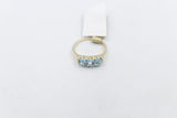 9ct Gold Ceylon Blue Topaz & Diamond ring SYR7986BT