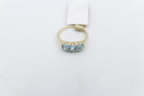 9ct Gold Ceylon Blue Topaz & Diamond ring SYR7986BT