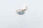 9ct Gold Ceylon Blue Topaz & Diamond ring SYR7986BT