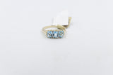 9ct Gold Ceylon Blue Topaz & Diamond ring SYR7986BT