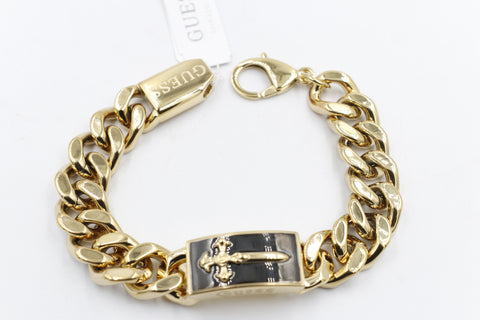 Guess Gold one Shield Tag Bracelet JUMB04022JWSTBKL