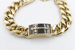 Guess Gold one Shield Tag Bracelet JUMB04022JWSTBKL