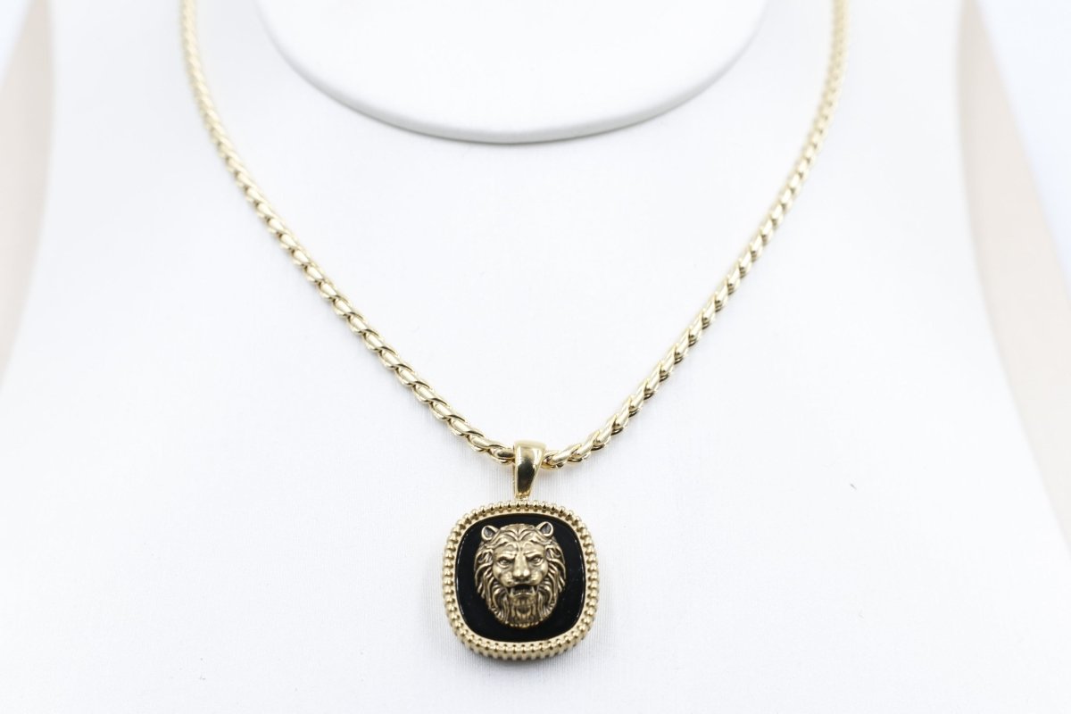 Guess Lion Charm Necklace 53cm JUMN04002JWYGBKT