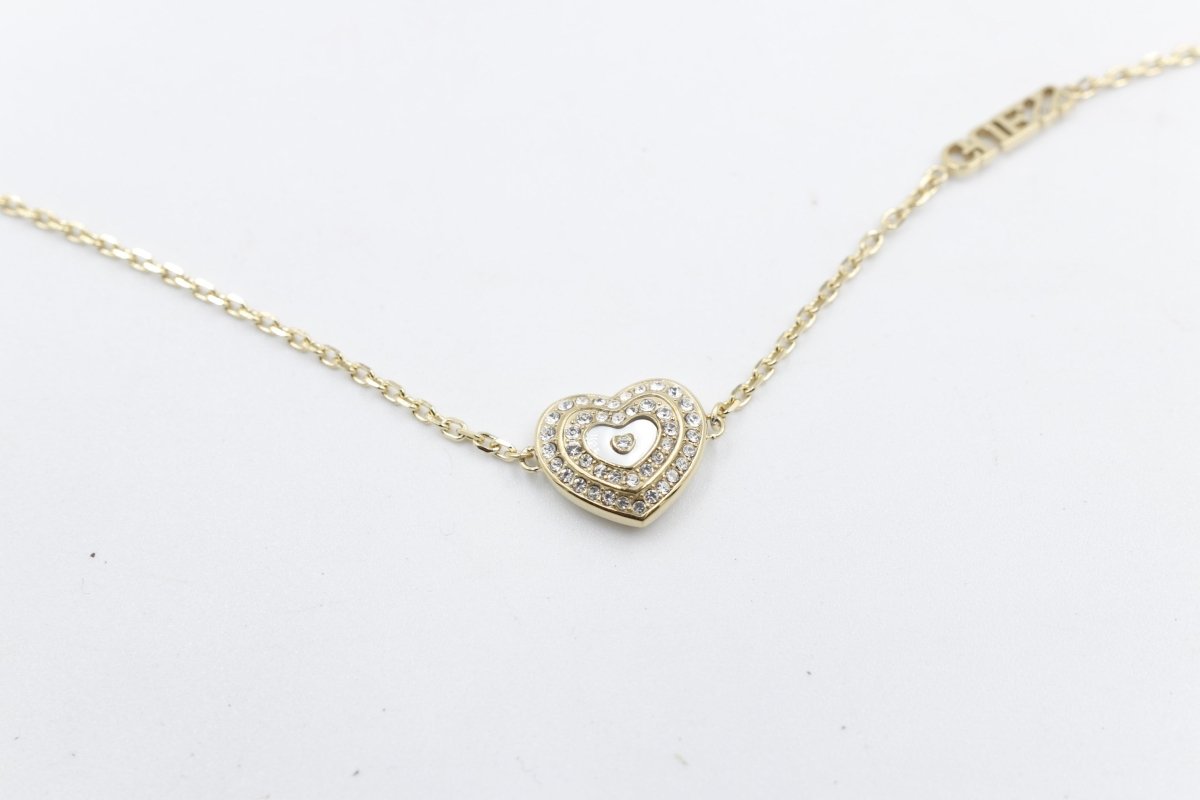 Guess Mini Heart Gold Tone Bracelet JUBB04027JWYGWHL