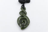 Greenstone Carved Twist Koru