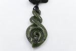 New Zealand Greenstone Carved Twist Koru