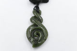 New Zealand Greenstone Carved Twist Koru