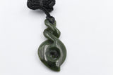 New Zealand Greenstone Carved Twist Koru