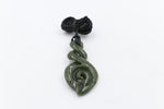 New Zealand Greenstone Carved Twist Koru