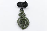 New Zealand Greenstone Carved Twist Koru