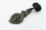New Zealand Greenstone Carved Twist Koru