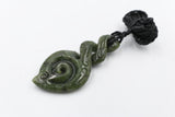 New Zealand Greenstone Carved Twist Koru