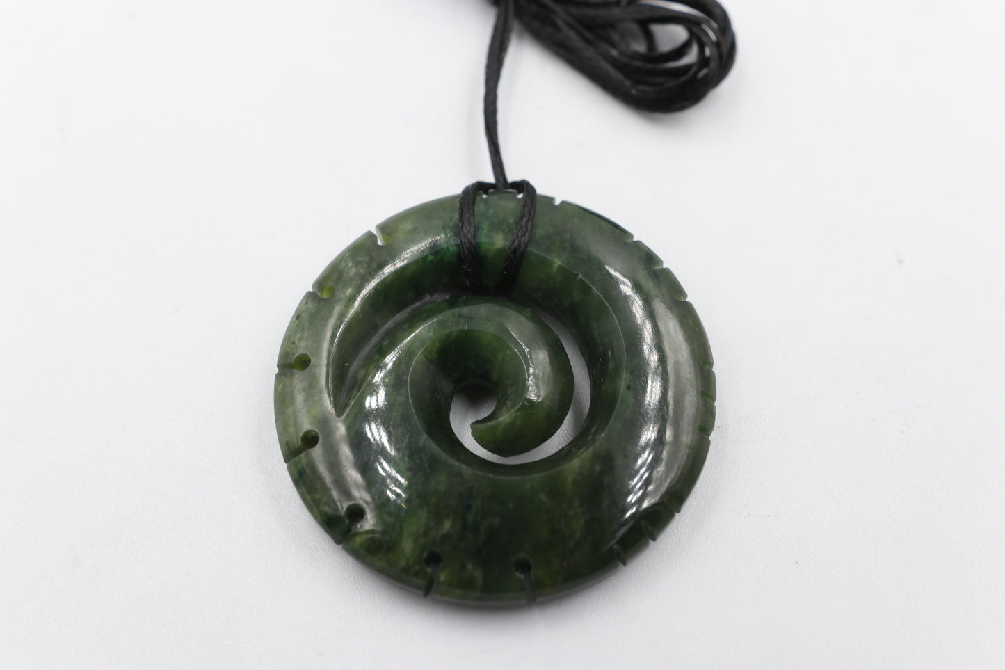 New Zealand Greenstone Notched Koru
