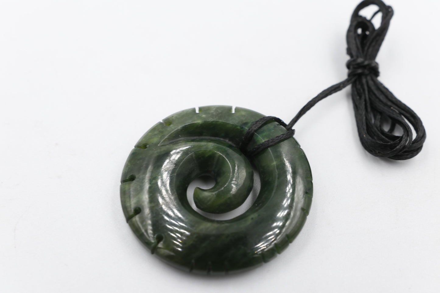 New Zealand Greenstone Notched Koru