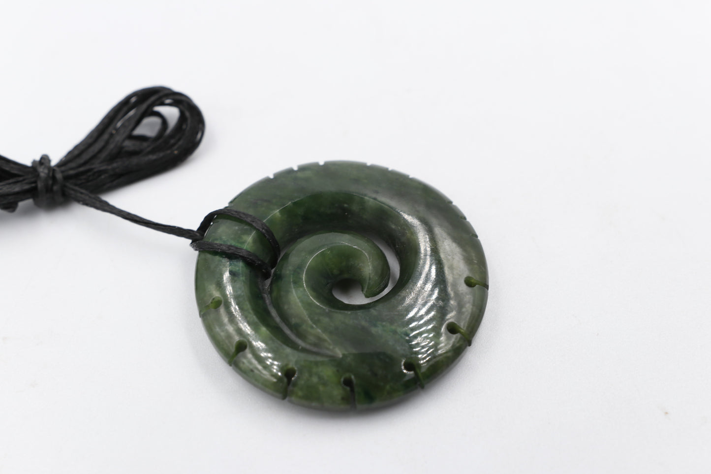 New Zealand Greenstone Notched Koru