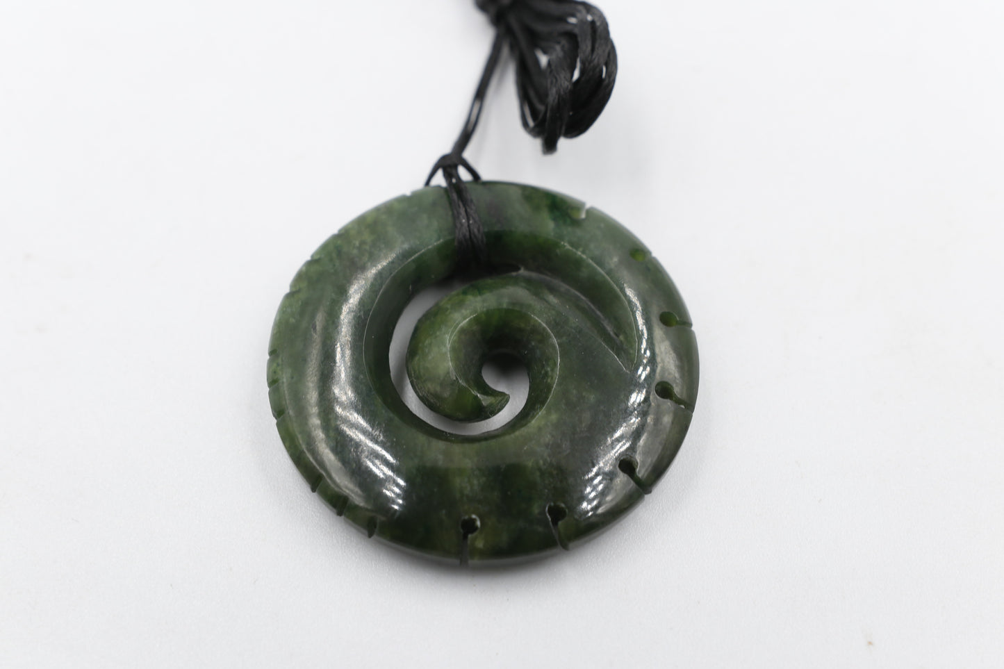 New Zealand Greenstone Notched Koru
