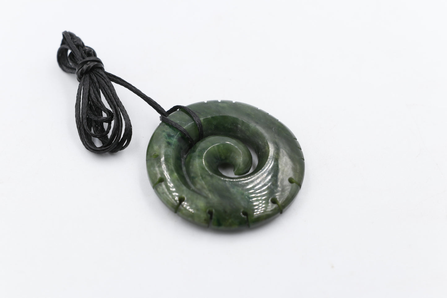 New Zealand Greenstone Notched Koru