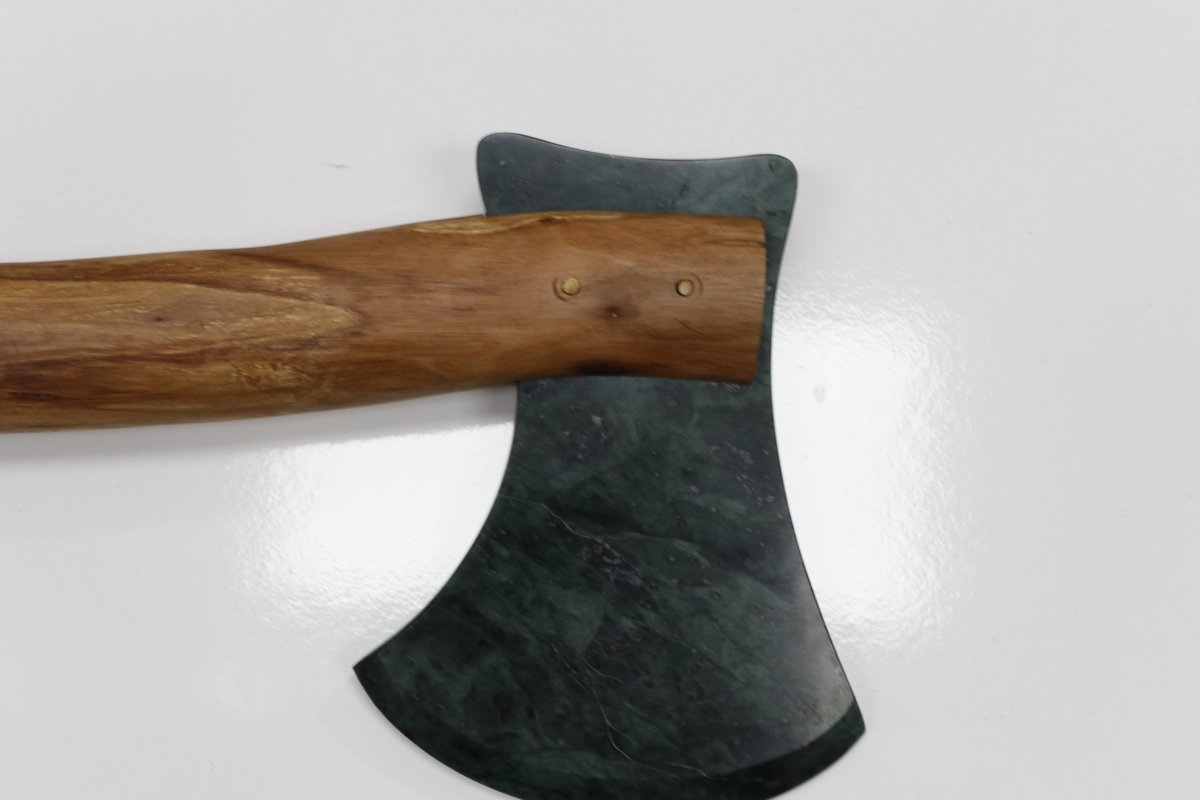 New Zealand Wood and Serpentine Stone Axe HBS03