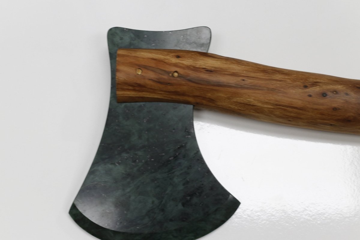 New Zealand Wood and Serpentine Stone Axe HBS03