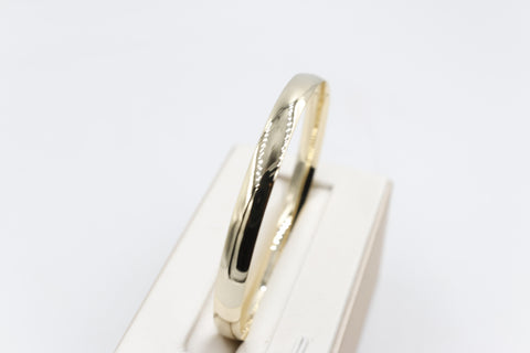 9ct Gold Solid bangle 6.5mm wide SYB27