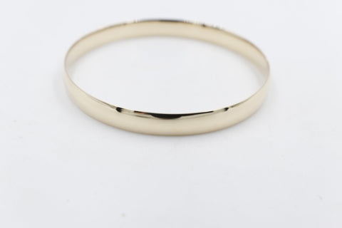 9ct Gold Solid bangle 6.6mm wide SYB13