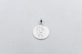 Solid Stg silver Saint Christopher Pendent