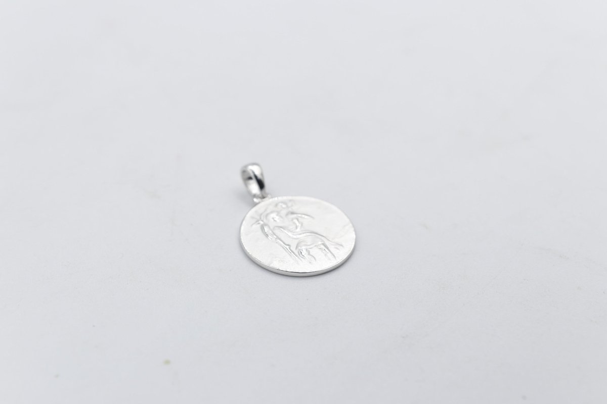 Solid Stg silver Saint Christopher Pendent