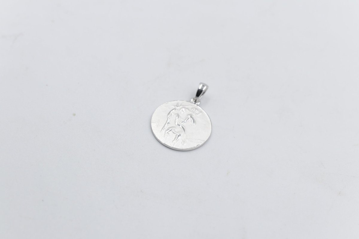 Solid Stg silver Saint Christopher Pendent
