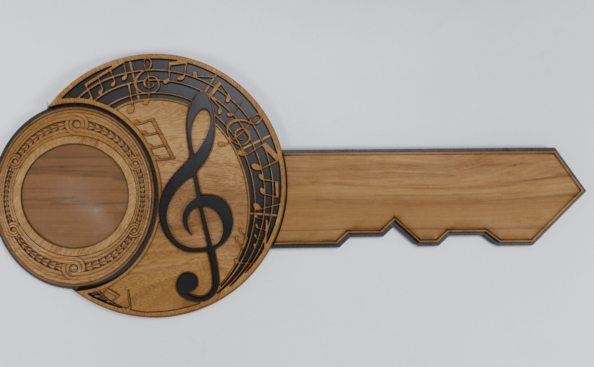 21st Celebration Key Treble Clef design  21TC-1