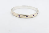 9ct Gold on Silver Bangle with amethyst