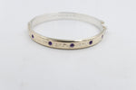 9ct Gold on Silver Bangle with amethyst