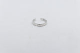 9ct White Gold Ladies Gold Toe Ring CYT196