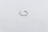 9ct White Gold Ladies Gold Toe Ring CYT196