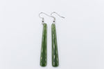 NZ Greenstone Slim Drop Earrings WRE98