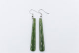 NZ Greenstone Slim Drop Earrings WRE98