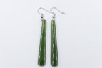 NZ Greenstone Slim Drop Earrings WRE98