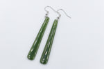 NZ Greenstone Slim Drop Earrings WRE98