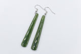 NZ Greenstone Slim Drop Earrings WRE98