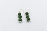 9ct Gold Set New Zealand Greenstone Drop Earrings SYE2020