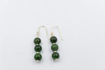 9ct Gold Set New Zealand Greenstone Drop Earrings SYE2020