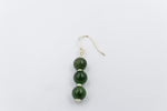 9ct Gold Set New Zealand Greenstone Drop Earrings SYE2020