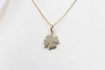 9ct Gold Solid Shamrock four Leaf Clover SJ9P0054