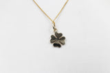 9ct Gold Solid Shamrock four Leaf Clover SJ9P0054