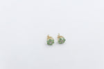 9ct Gold Genuine Emerald Cluster Earrings SJ5ET0022-EMDI